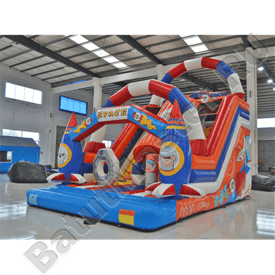 Коммерческий надувной батут "Новая ракета" 8*5*6 м