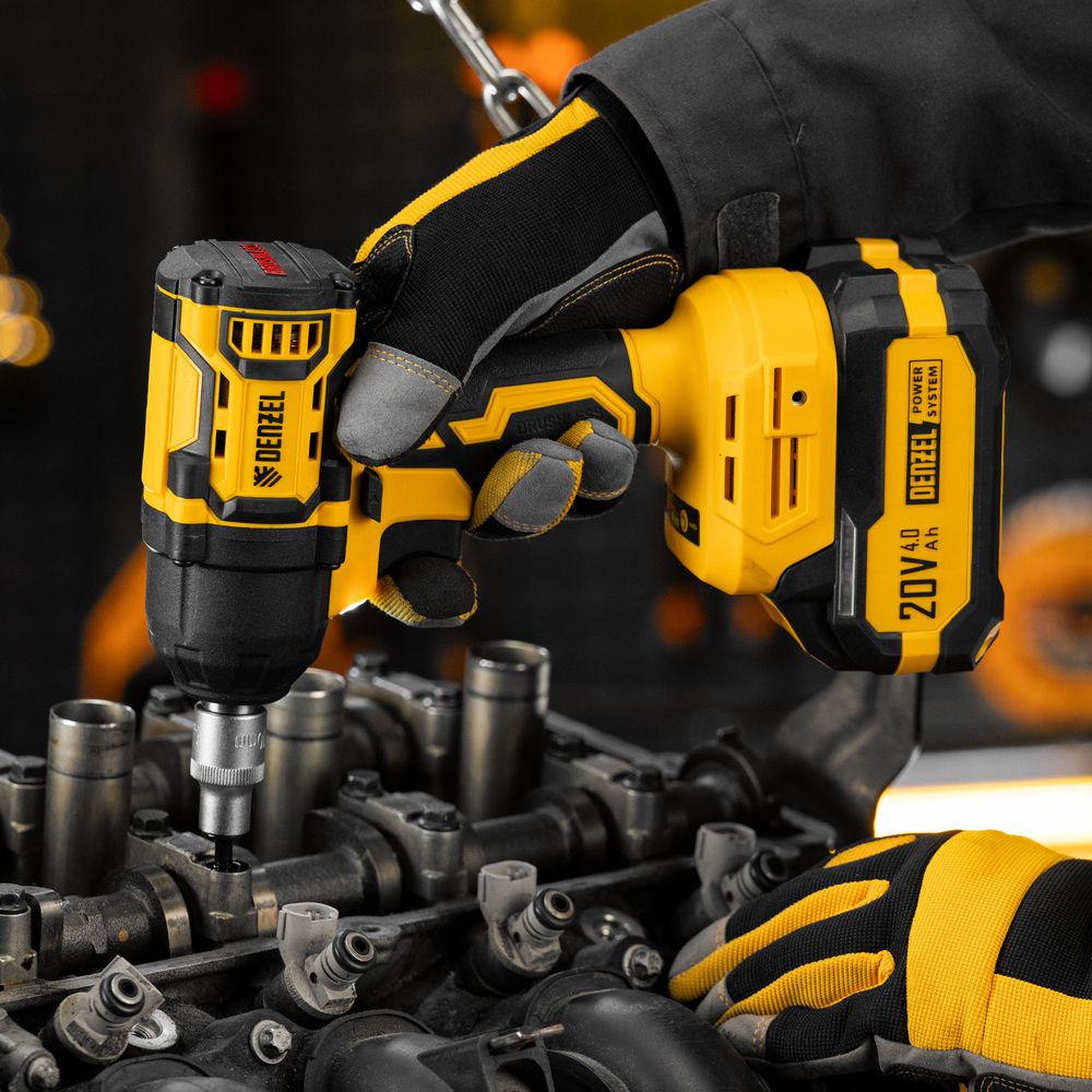 Гайковерт ударный аккумуляторный бесщет. CIWH-BL-20-500, Li-Ion, 20 В// Denzel