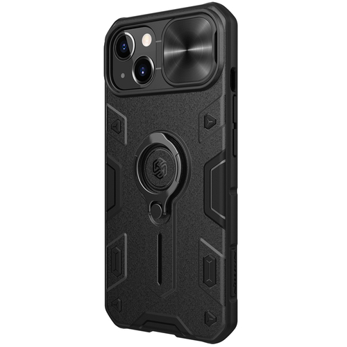 Защитный чехол от Nillkin для iPhone 13, серия CamShield Armor Case с кольцом и металлической защитной шторкой для камеры