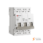 Автоматический выключатель 3P 3А (C) 6кА ВА 47-63N EKF PROxima