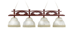 Лампа Венеция 4 плафона ясень