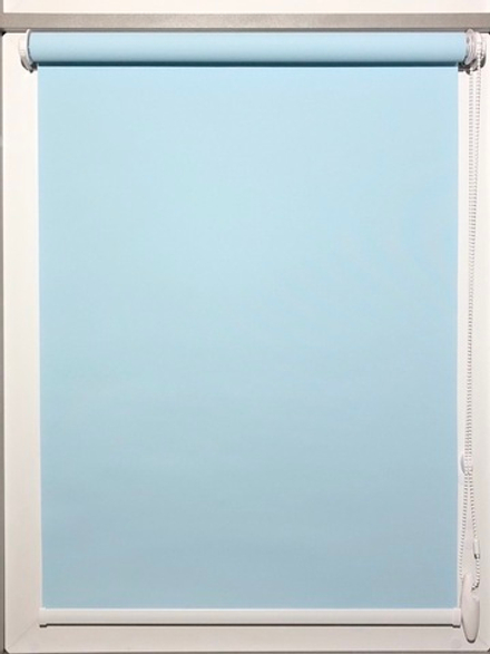 Рулонная штора Мини, ткань Prima 3030-45, цвет голубой