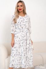 Платье Хелен (белый/синий принт) Р11-2075/11 Nikol
