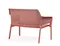 Уличный пластиковый диван Net Bench коралловый