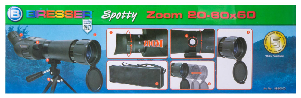 Зрительная труба Bresser Junior Spotty 20–60x60