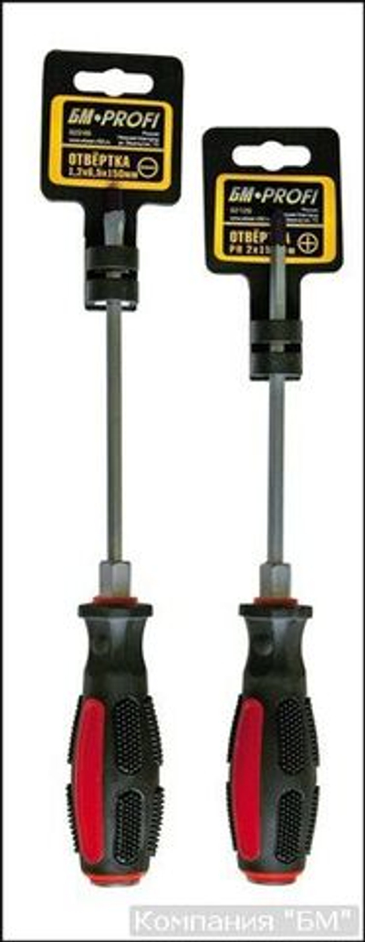 Отвертка усиленная РН 1х100 мм крест БМ