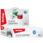 Точилка BERLINGO "Perfect" пластиковая, 1 отверстие, с контейнером,  ассорти