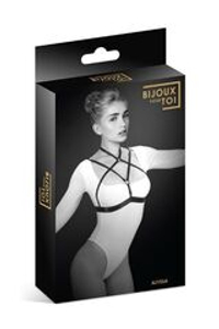 Черная упряжь на грудь Alyssa