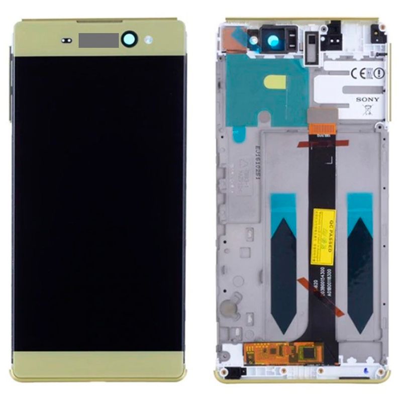Дисплей для Sony C6 Xperia XA Ultra в сборе с тачскрином на рамке (Gold)