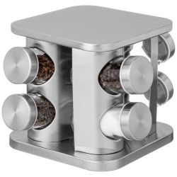 НАБОР БАНОЧЕК ДЛЯ СПЕЦИЙ ИЗ 8 ШТ. 90 МЛ НА ВРАЩАЮЩЕЙСЯ ПОДСТАВКЕ