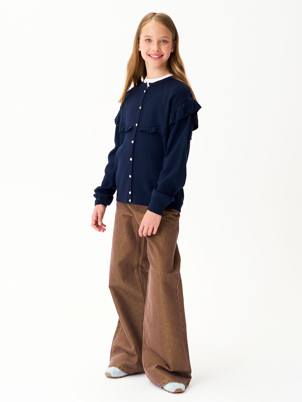 Кардиган для девочки AT1423 синий