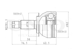 ШРУС внешний UNIO CVJ-20011