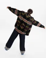 Рубашка Kefirmaykifer оверсайз Этно черная