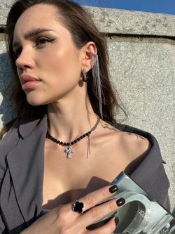 Колье Agata silver