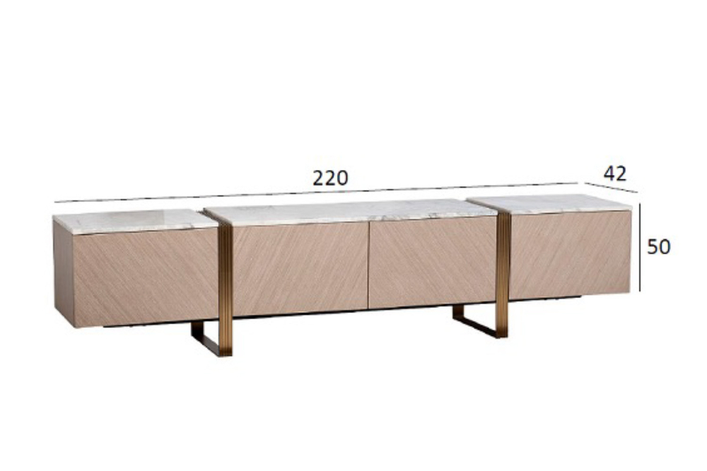 Тумба под телевизор Garda Decor 220*42*50 см