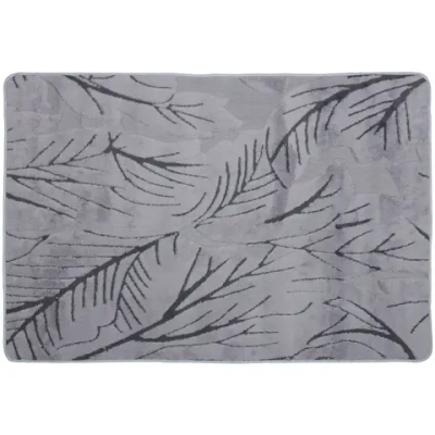 Коврик для ванной 80*120"Флора» серый