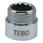 Удлинитель TEBO хромированный 3/4"x15 мм ВР/НР