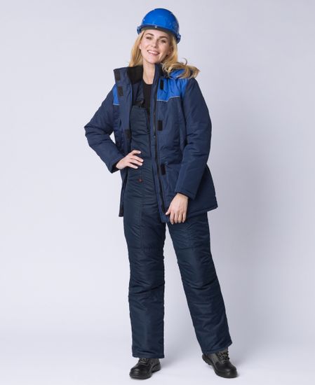 Куртка зимняя женская "Сакрин" (т.синий/василек)