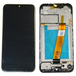 Дисплей для Samsung Galaxy A01/M01 (A015F/M015F) с тачскрином и рамкой Черный (Узкий коннектор) - OR