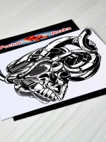 Наклейка - Железный череп