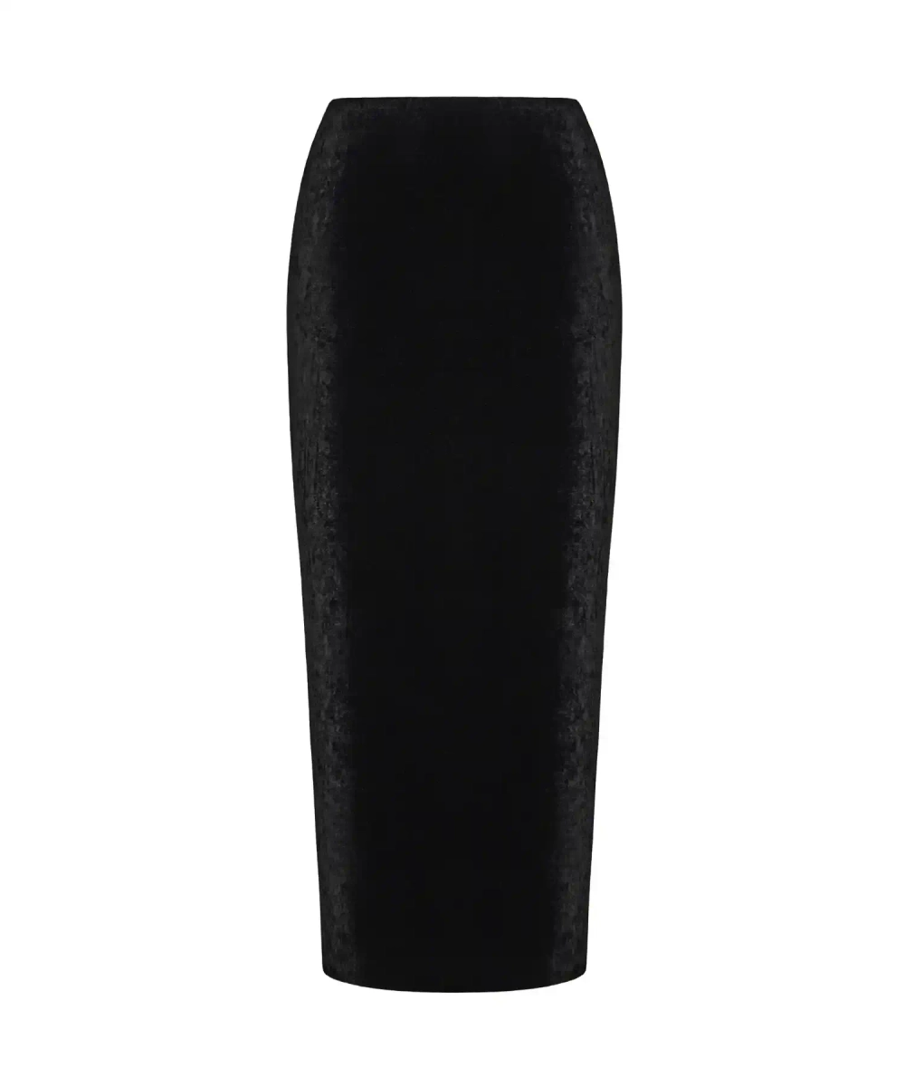 Adrianne, юбка-карандаш из черного бархата