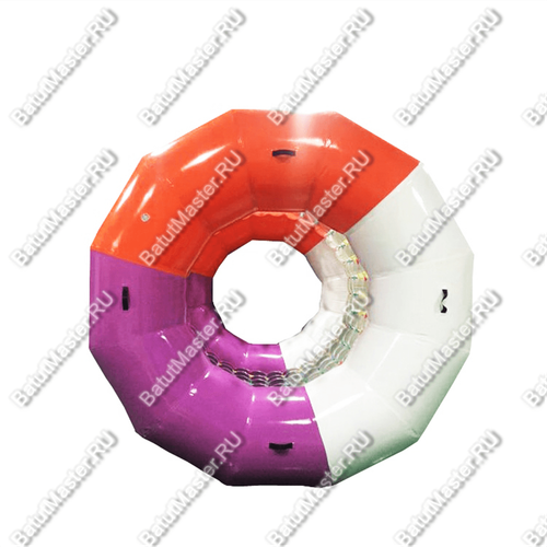 Аттракцион Водный роллер "Комбинированный 1" ПВХ, с цветными держателями, размер 2,2*2*2 м