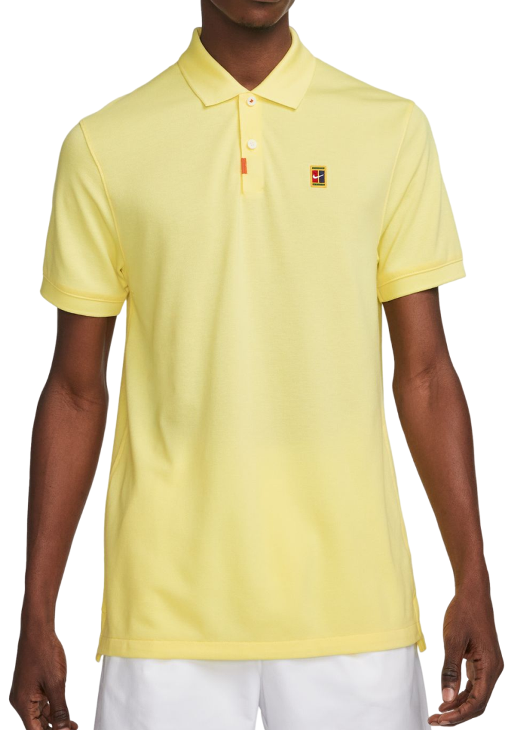 Мужское теннисное поло Nike Polo Dri-Fit Heritage Slim2 - lemon chiffon