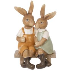 GAEM Фигурка декоративная "Зайцы", L11 W9 H17 см