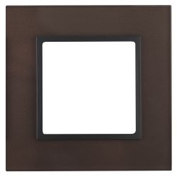 14-5101-13 ЭРА Рамка на 1 пост, стекло, Эра Elegance, бронза+антр