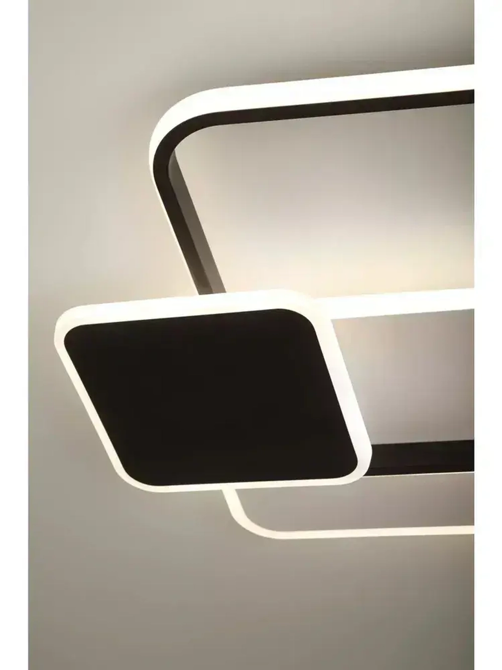 Люстра потолочная светодиодная с пультом ДУ Rivoli черно-белая 90 Вт 3000К - 6000К, светильник на кухню, в детскую, в спальню