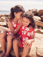 Купальник слитный на молнии для девочки Next AB7-036, Красный