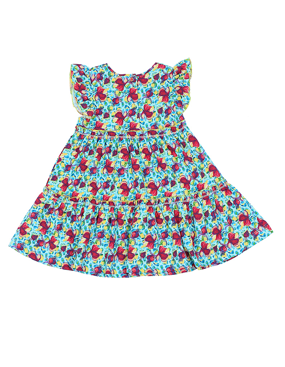 Basia Л921 Платье для девочки в цветочек ментоловое