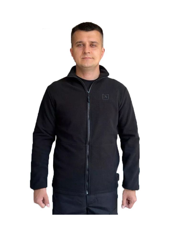 Толстовка флис на молнии (черная)