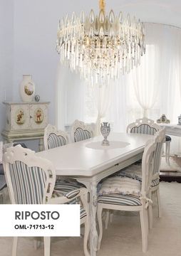 Люстра подвесная OML-71713-12 золото Riposto Omnilux