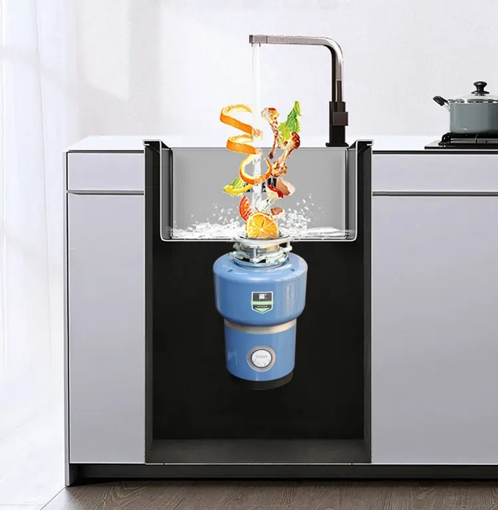 ИЗМЕЛЬЧИТЕЛЬ ПИЩЕВЫХ ОТХОДОВ LINSURE LX-A05 (1HP-735W, 4000RPM) 1500ML, 5,2KG/MIN, 8.1KG, GREY