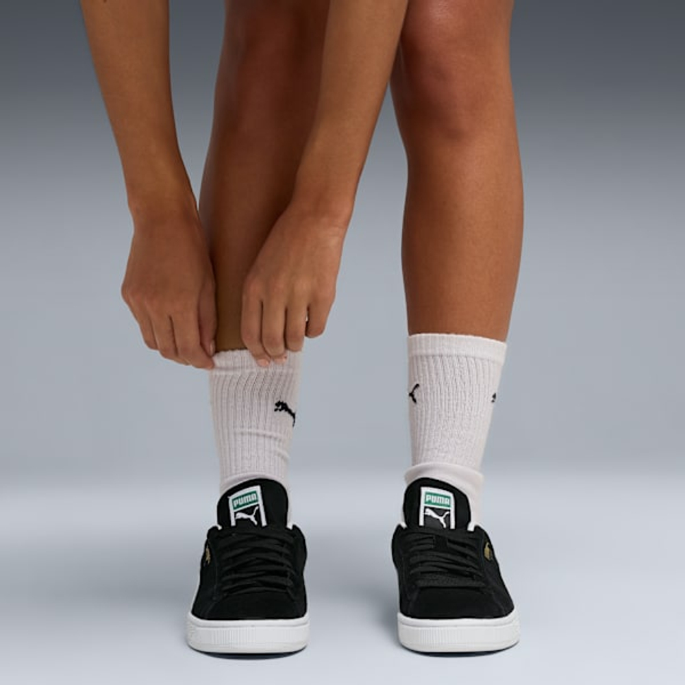 PUMA Классические замшевые кроссовки, черный/белый