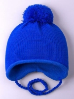 Шапка детская вязаная осенняя на завязках