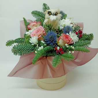 Новогодняя композиция Совушка-сова