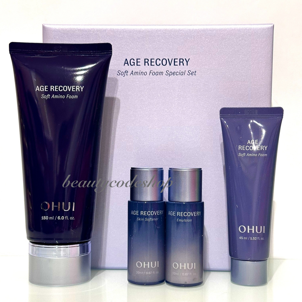 Набор для умывания с аминокислотами O HUI AGE RECOVERY Soft Amino Foam Special Set.