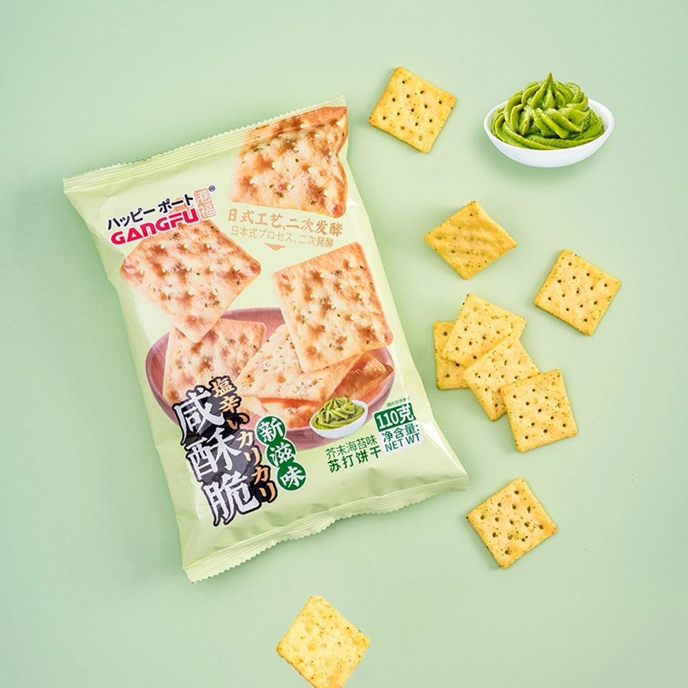 Соленые крекеры Gangfu со вкусом васаби