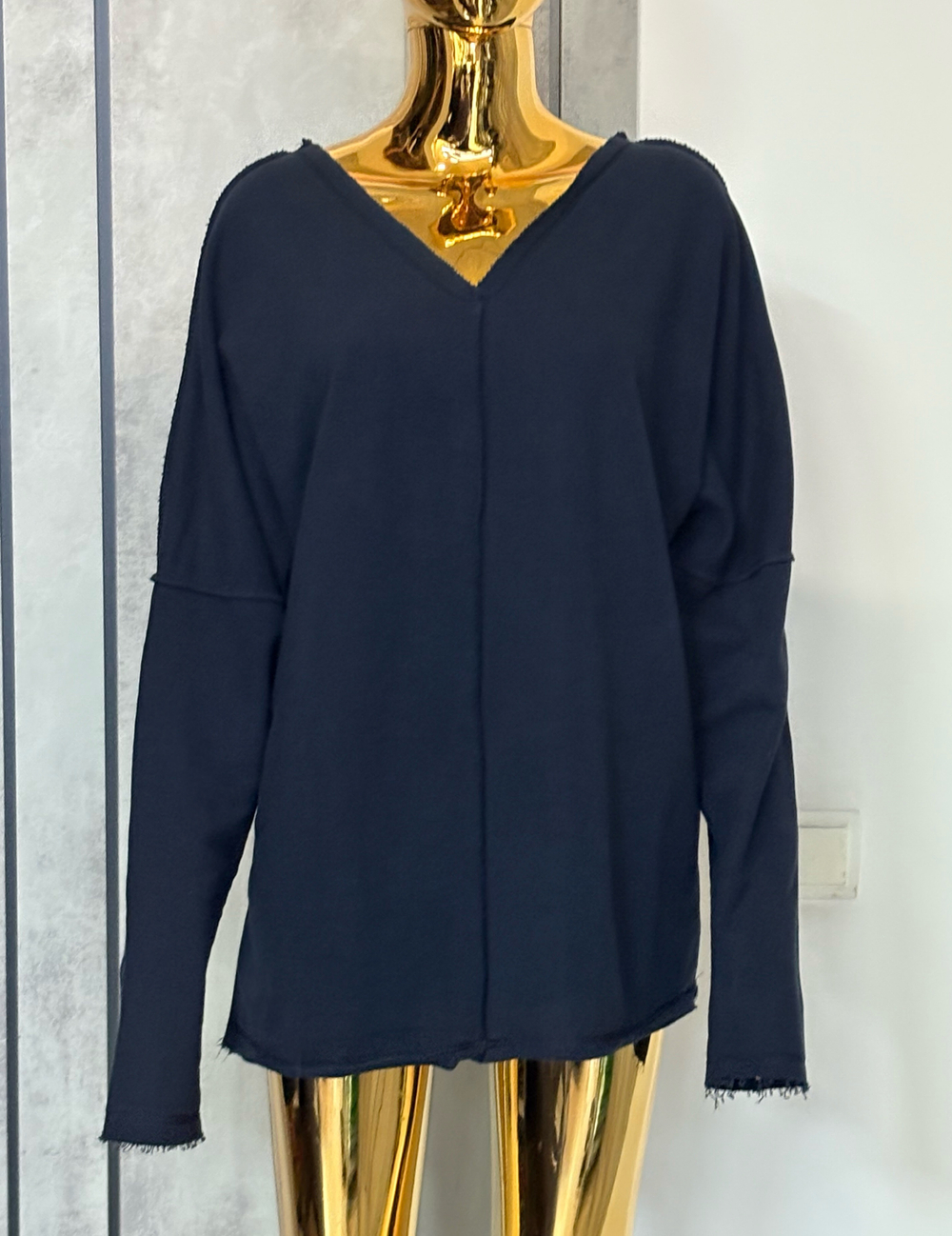 Лонгслив /двустороний/ синий