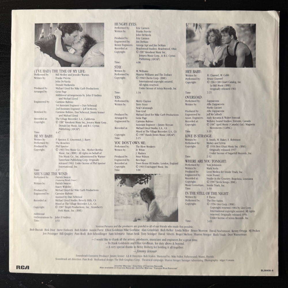 Саундтрек к фильму Грязные танцы (Германия 1987г.)