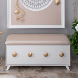 Банкетка "Heri"- 2 Айвори Мраморное золото