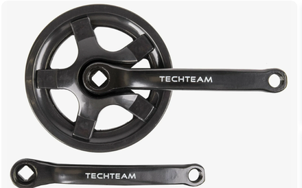 Система HDL TT GS-S156-34T, cтальные шатуны 165 мм, под квадрат, резьба 9/16", защита звезд: черный