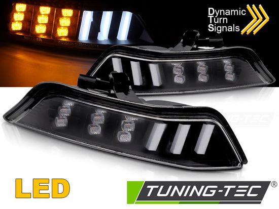 Динамические указатели поворота BLACK LED SEQ для FORD MUSTANG 15-17