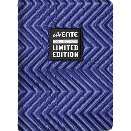Ежедневник недат. А5 deVENTE Tailor 320стр., темно-синий, тв.обложка, кожзам, аппликация