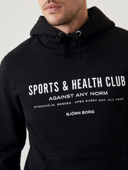 Мужская теннисная кофта Björn Borg Stockholm Hoodie - black