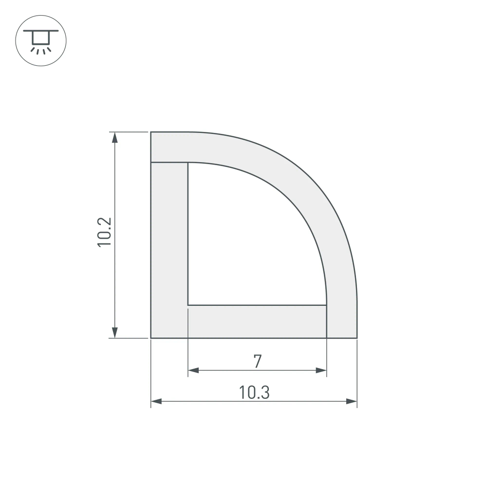 Профиль WPH-KANT-H10-2000 OPAL (Arlight, Пластик) 023301