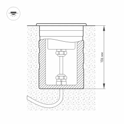 Светильник KT-AQUA-R85-7W Warm3000 (SL, 25 deg, 12V) (Arlight, IP68 Металл, 3 года) 024938