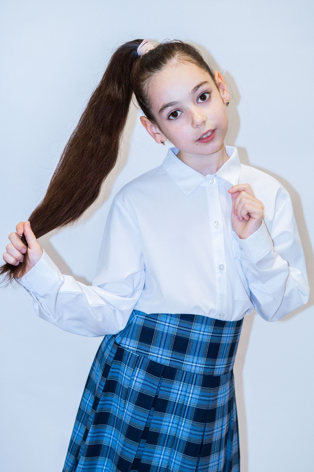 Юбка школьная для девочки девочковая складка в складку синяя серая крупная клетка в клетку тенниска тату татушки 116 122